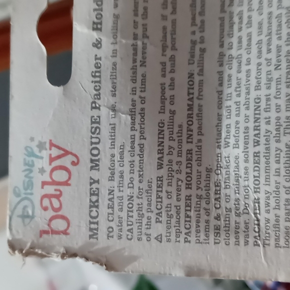 SOLD Mickey mouse pacifier & Holder - Picture 7 of 8